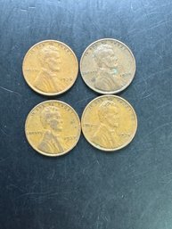 4 Wheat Pennies 1935, 1936, 1937, 1939