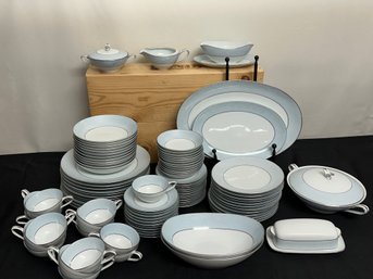 A LARGE SET Of NORITAKI CHINA 'Laureate' Japan - Platters, Oval Vegetable Bowls, Butter Dish & More  WOW