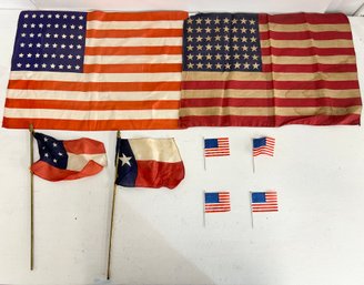 American Flag Lot - Including 2 48 Star Flags!