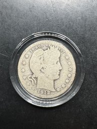 1912 Barber Silver Quarter