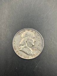 1957-D Benjamin Franklin Silver Half Dollar