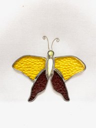 Pebbled Glass Butterfly Suncatcher