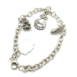 Vintage Sterling Silver Baby Themed Charms Bracelet