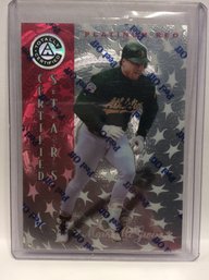 1997 Pinnacle Totally Certified Mark McGwire Platinum Red Certified Stars 753/3999 - M