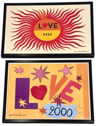 2 Yves Saint Laurent Love Card  Framed Posters