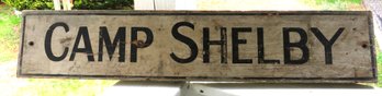 Camp Shelby Painted Wood Sign Decor