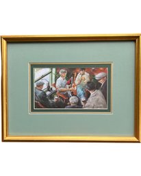 Double Matted Framed Pub Scene - Signed Bottom Right Hand Corner