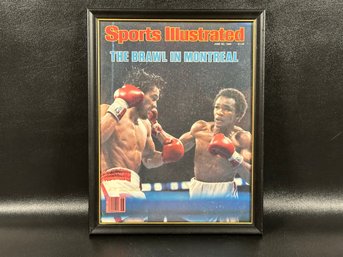 Vintage Boxing Memorabilia: Framed Sports Illustrated, The Brawl In Montreal (Leonard/Duran)