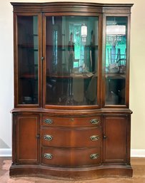 A Vintage Mahogany Bow Front China Cabinet 'Monticello'