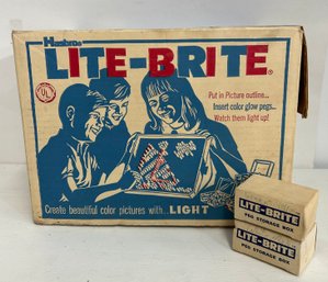 Vintage Lite Brite In Original Box With Pegs