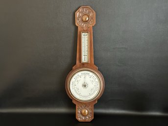 A Vintage Aneroid Barometer, British-Made