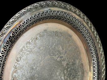 Wm. Rogers & Son 'Spring Flower' Silverplate Tray