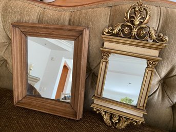 2 Small Wall Mirrors. Including One Syrocco