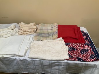 Large Lot Of Table Linens