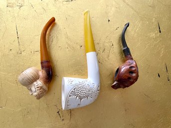 Three Unique Smoking Pipes