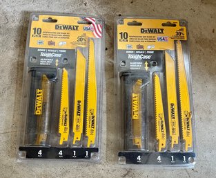 New Pair Of Dewalt 10-piece Reciprocating Saw Blade Kits