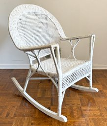 A Vintage Wicker Rocking Chair