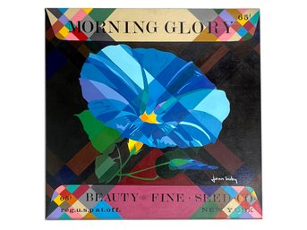 A Vintage Acrylic On Canvas, 'Morning Glory Seed Packet,' Joan Luby (American, 1934-2015)