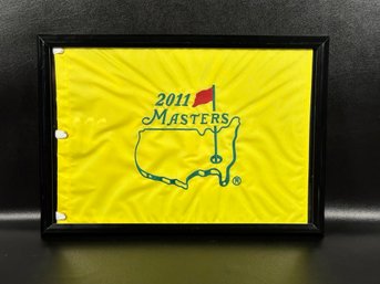 Golf Memorabilia: Framed 2011 Masters Pin Flag