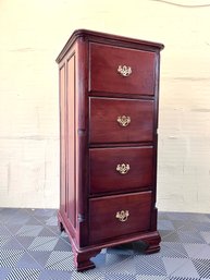 Cherry Wood File Cabinet - 4 Drawer