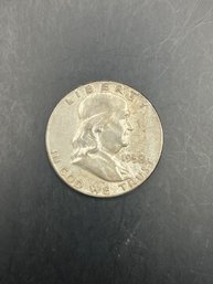 1958 Benjamin Franklin Silver Half Dollar