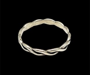 Vintage Sterling Silver Twisted Ring Band, Size 5