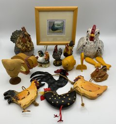 Adorable Lot Of Roosters & Chickens ~ 15 Pieces ~