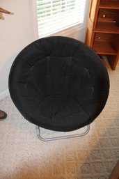 Oversized Poly Canvas Foldable Chair Black