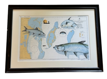 Croton Point To Belize City Framed Map - Signed And Numbered