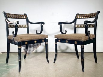 A Pair Of Neoclassical Arm Chairs By Maison Jansen