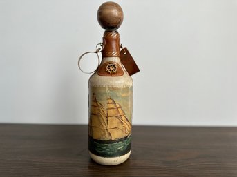 Leather Wrapped Wine/ Liquor Bottle Decanter
