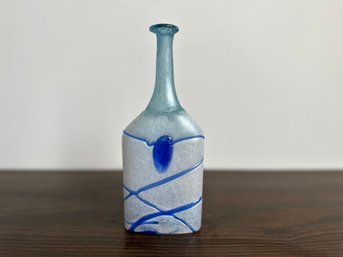 Kosta Boda Sweden, Small 'Galaxy' Glass Vase/Bottle, Design Bertil Vallien
