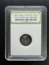 International Numismatic Bureau Constantine The Great C330AD Roman Empire Coin Fragment