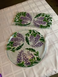 Wisteria Glass Platters