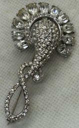 1930s/40s Rhinestone Encrusted Floral Brooch