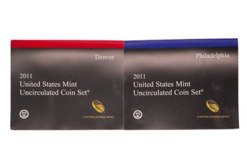 2011 Philadelphia & Denver United States Mint Uncirculated Set With COA