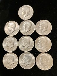 10 - John F Kennedy Half Dollars
