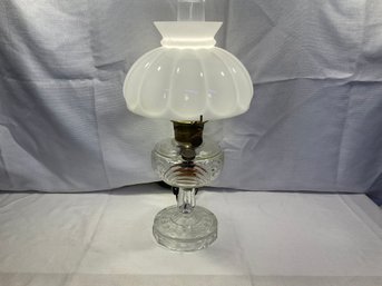 Electrified Glass Oil Lamp