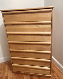 Modern Maple Seven Drawer Dresser
