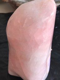 Polished Rose Quartz, 4 LB 8 Oz, 6 1/2 Inch Tall