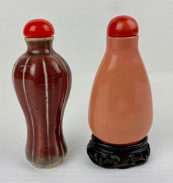 Glazed Chinese Snuff Bottles (2)