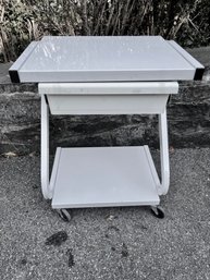 Metal Rolling Utility Cart With Pullout Drawer - Great For A Printer!