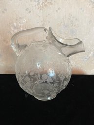 Beautiful Floral Tipped Pitcher