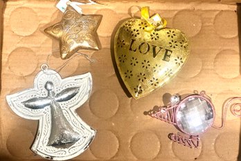 Shimmery, Sparkly Metal Ornaments