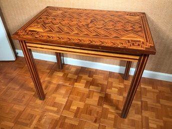 Beautiful Antique Inlaid Marquetry / Parquetry Table - All Hand Made - Very Intricate - Very Well Made - 1920
