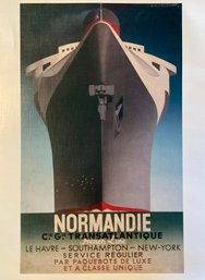 NORMANDIE Transatlantic Vintage Cruise Travel Print