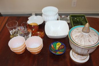 Custard Cups, Urn, Dishes Etc
