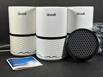 Three Compact HEPA Air Purifiers By Levoit & A Supply Of Filters