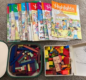Highlights Magazines And Wooden Blocks