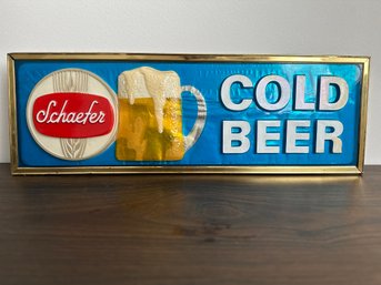 Vintage Schaefer Cold Beer Sign